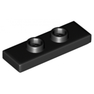 plaat 1x3 met 2 studs black